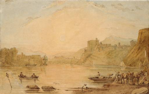 William Turner (1775-1851), Vue du Rhin supérieur, aquarelle, date inconnue, Tate Gallery, Londres, Disponible sur http://www.tate.org.uk/art/artworks/turner-on-the-upper-rhine-tw2216 (Consulté le 25/03/13)